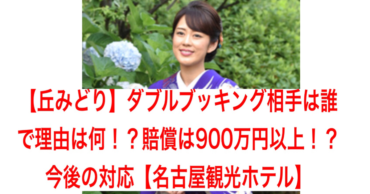 【丘みどり】ダブルブッキング相手は誰で理由は何！？賠償は900万円以上！？今後の対応【名古屋観光ホテル】